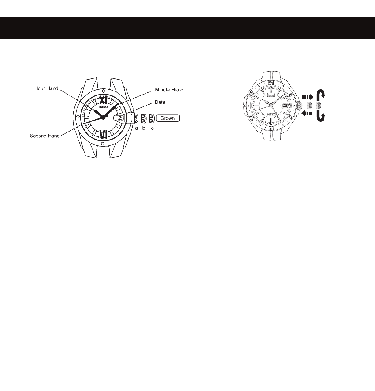 Bedienungsanleitung Seiko 7N43 Seite 1 von 4 Englisch