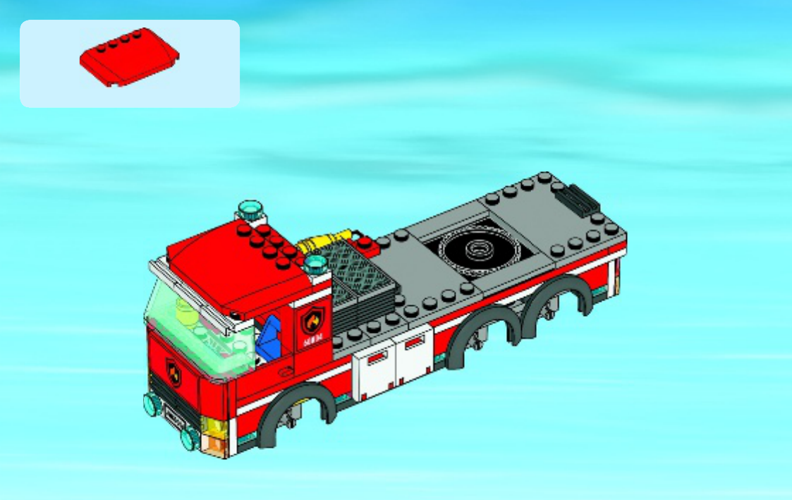 Пожарная машина лего схема